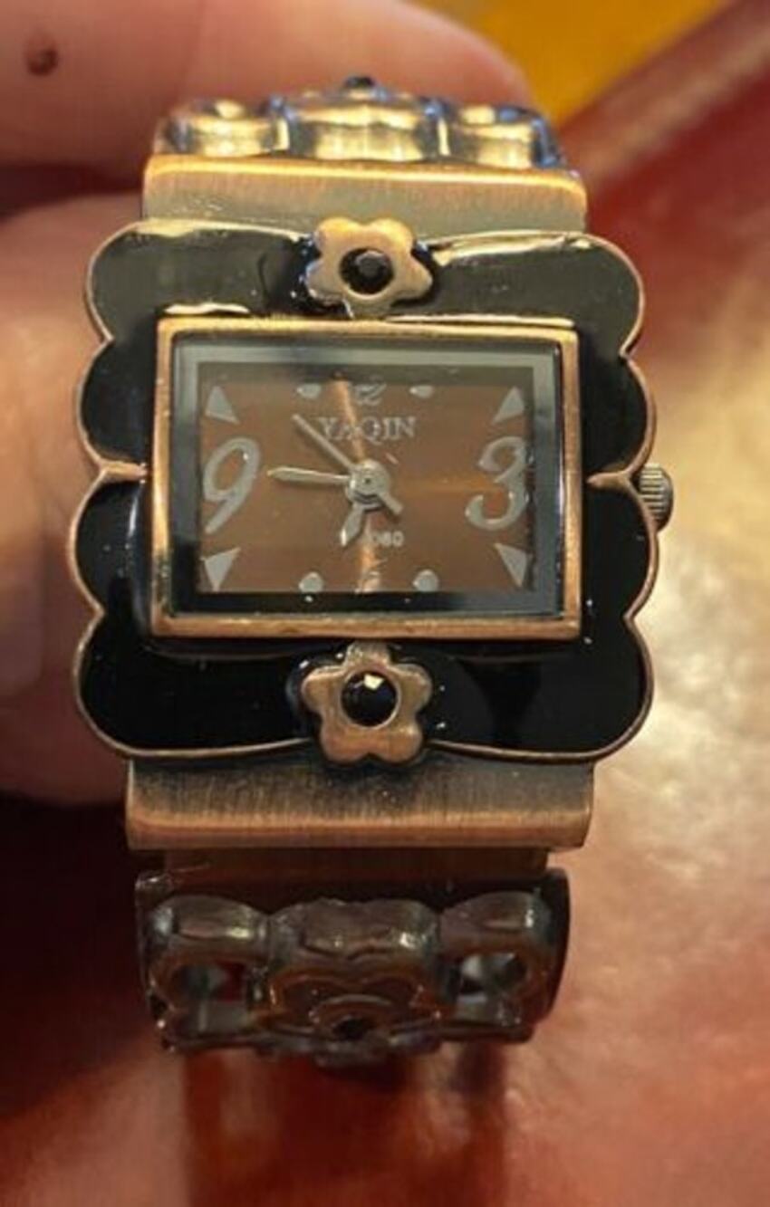 Women's Copper Tone Yaqin Bangle Bracelet Watch